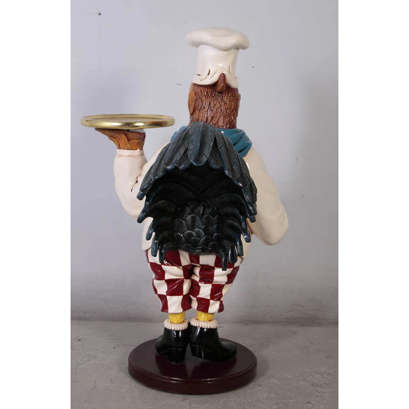 Statue de petit coq cuisinier