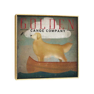 « golden dog canoë co. » par ryan fowler, affiche rétro sur toile tendue