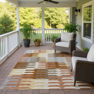 Tapis géométrique lavable à la machine intérieur / extérieur Aten ACN2328