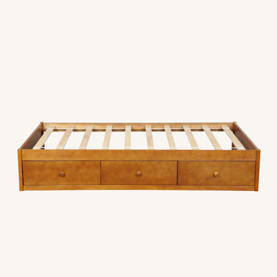 Lit plateforme simple avec rangement et 3 tiroirs