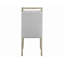 Ensemble de salle à manger 5 pièces en marbre véritable de style contemporain avec table rectangulaire et chaises à dossier plein rembourrées beige-661523635