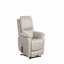 Avec fonction inclinable Fauteuil relevable de style contemporain Design esthétique avec accoudoirs à selle, contrôleur de port USB, boîte de siège en acier, finition gris clair