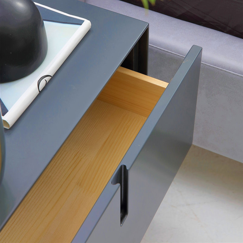 Linmore 50cm W Solid + Manufactured Wood Bedside Table