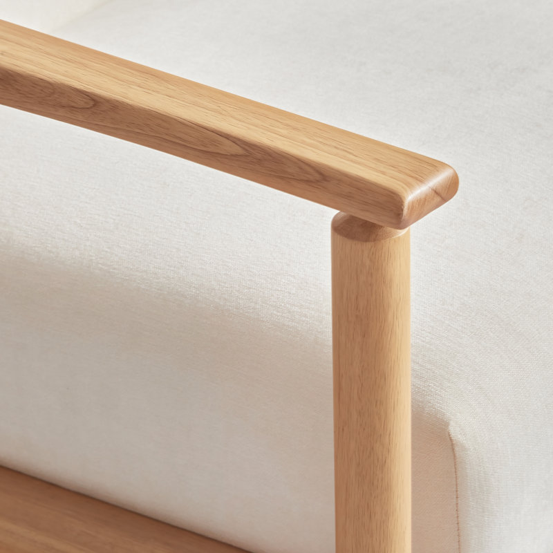 Chaise d'appoint rembourrée avec cadre en bois, Cloud Performance Weave
