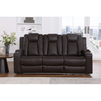Tiyler 82'' W Leather Power Reclining Sofa