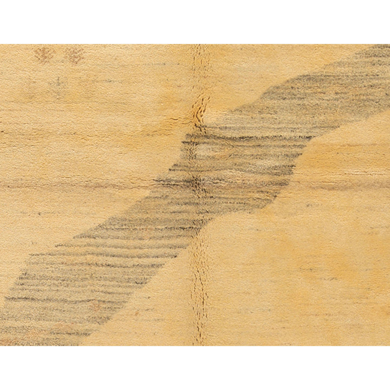 Hand Knotted Wool Area Rug in Beige