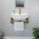 The Renovators Supply Inc. 17.75'' White Porcelain U-Shaped Bathroom Sink with Faucet and Overflow