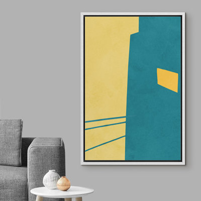 Art mural, impression sur toile encadrée bleue, IDÉE4WALL