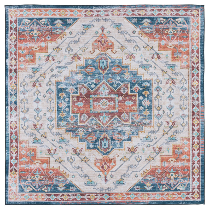 Tapis oriental lavable à la machine Tucson Performance, Carré 6 pi