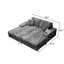 Option gris foncé moelleux : Canapé-lit convertible avec rangement, 2 sections pour salon, structure en bois, rangement : Canapé-lit en velours côtelé, solide
