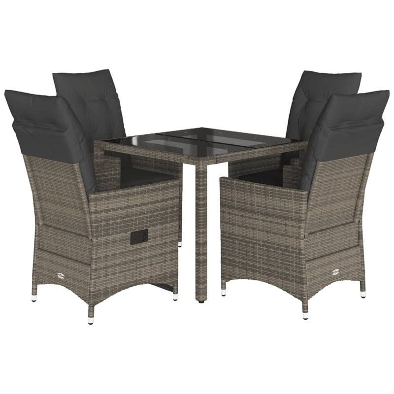  Garden Dining Set Grey