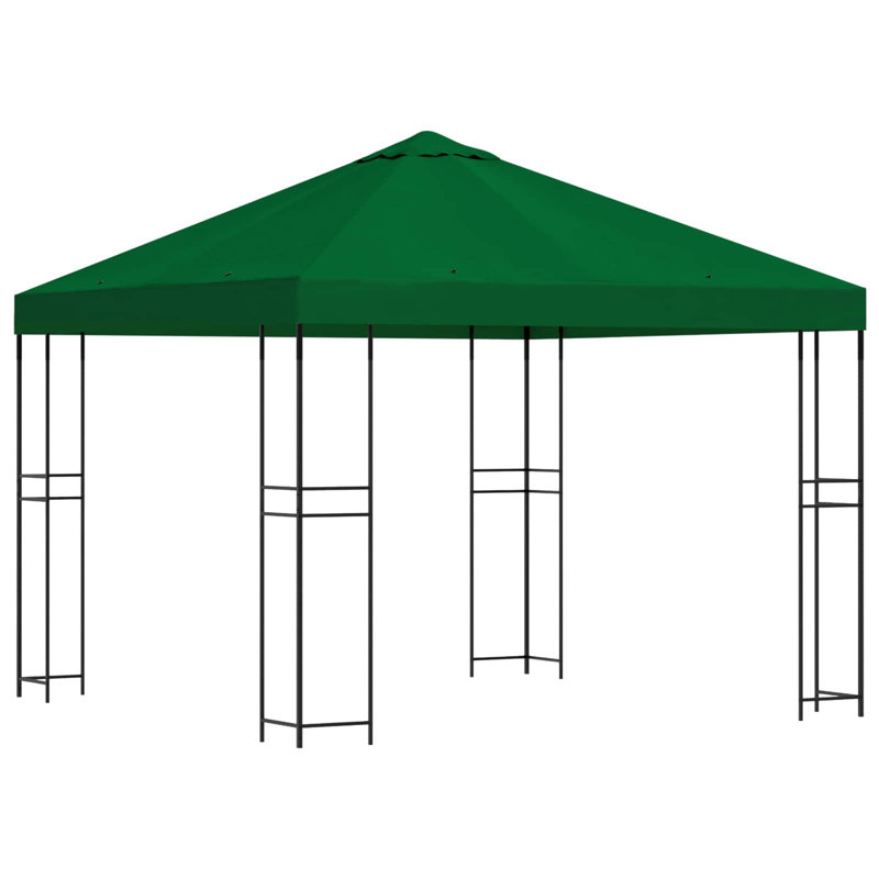vidaXL Garden Gazebo Polyester and Steel, Green
