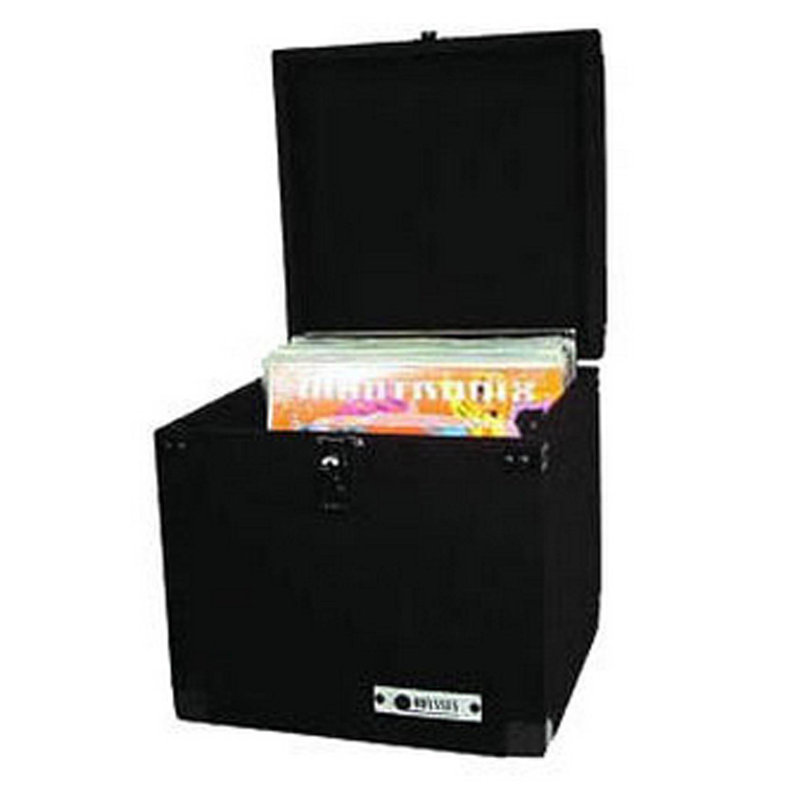 (2) Odyssey CLP090E Carpeted DJ Cases w/ Detachable Lid for 90 LP Vinyl Records