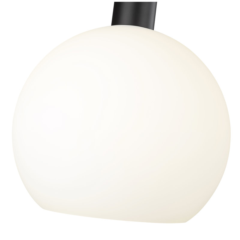 Luminaire suspendu 1 lumière Margo, Grainé, Noir mat