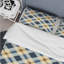 Ensemble de housse de couette moderne à imprimé vichy bleu marine I-109155800