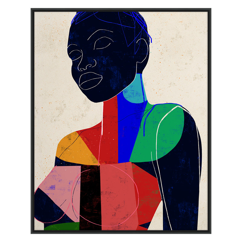 Manga 8 Print by Luciano Cian, Black, 50" H x 40" W x 2.63" D
