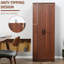 Garde-manger de 63 po, armoire à 2 portes avec 5 tablettes et 2 tablettes réglables, brun pour le rangement moderne de la salle à manger