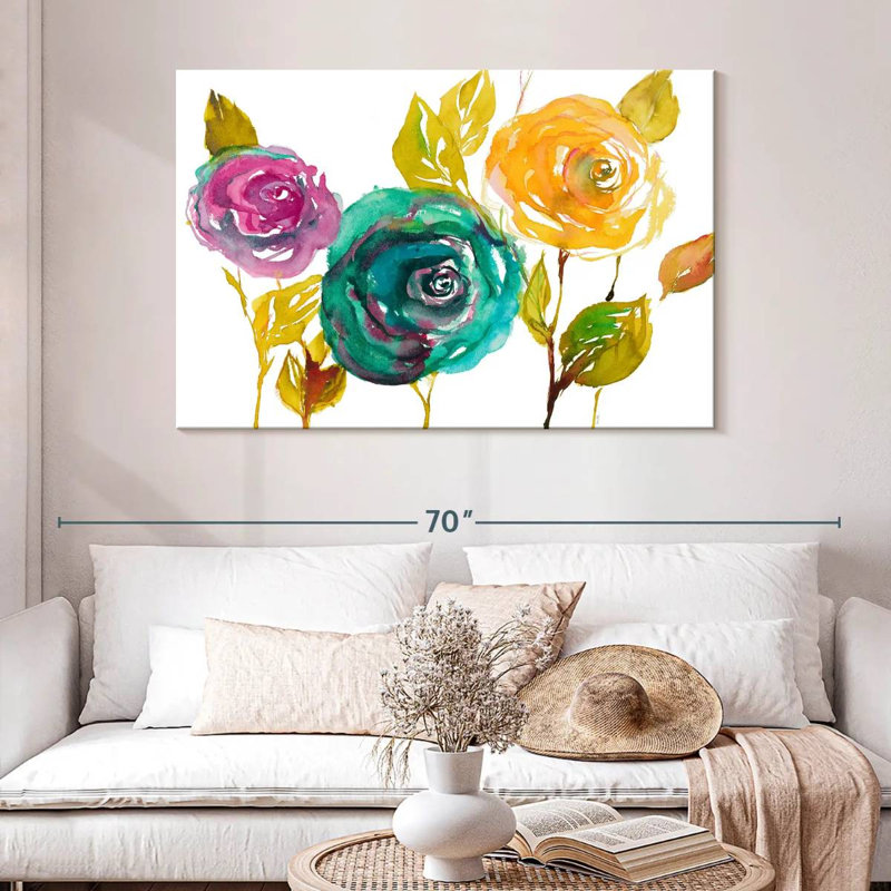 Trio moderne de fleurs Harnek II, H 32 po x l 48 po