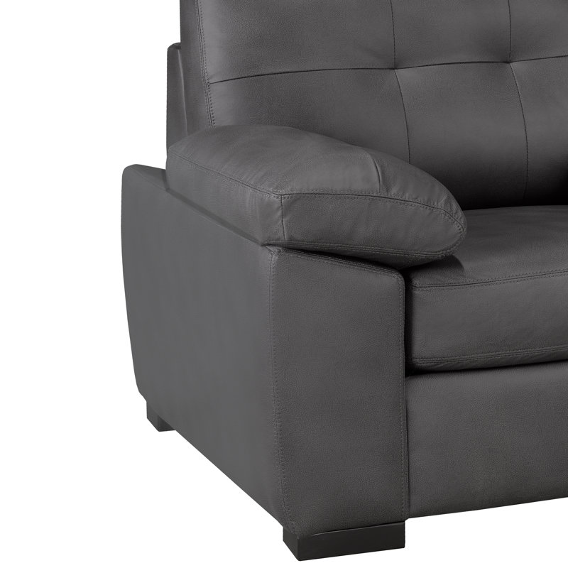 Canapé Baynes, 2, H 38 po x l 64 po x P 38 po, Gris anthracite