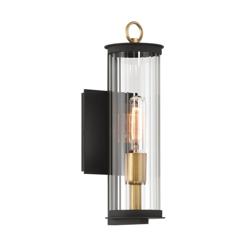 1 LIGHT OUTDOOR WALL SCONCE, 14" H x 4.75" W x 5.5" D