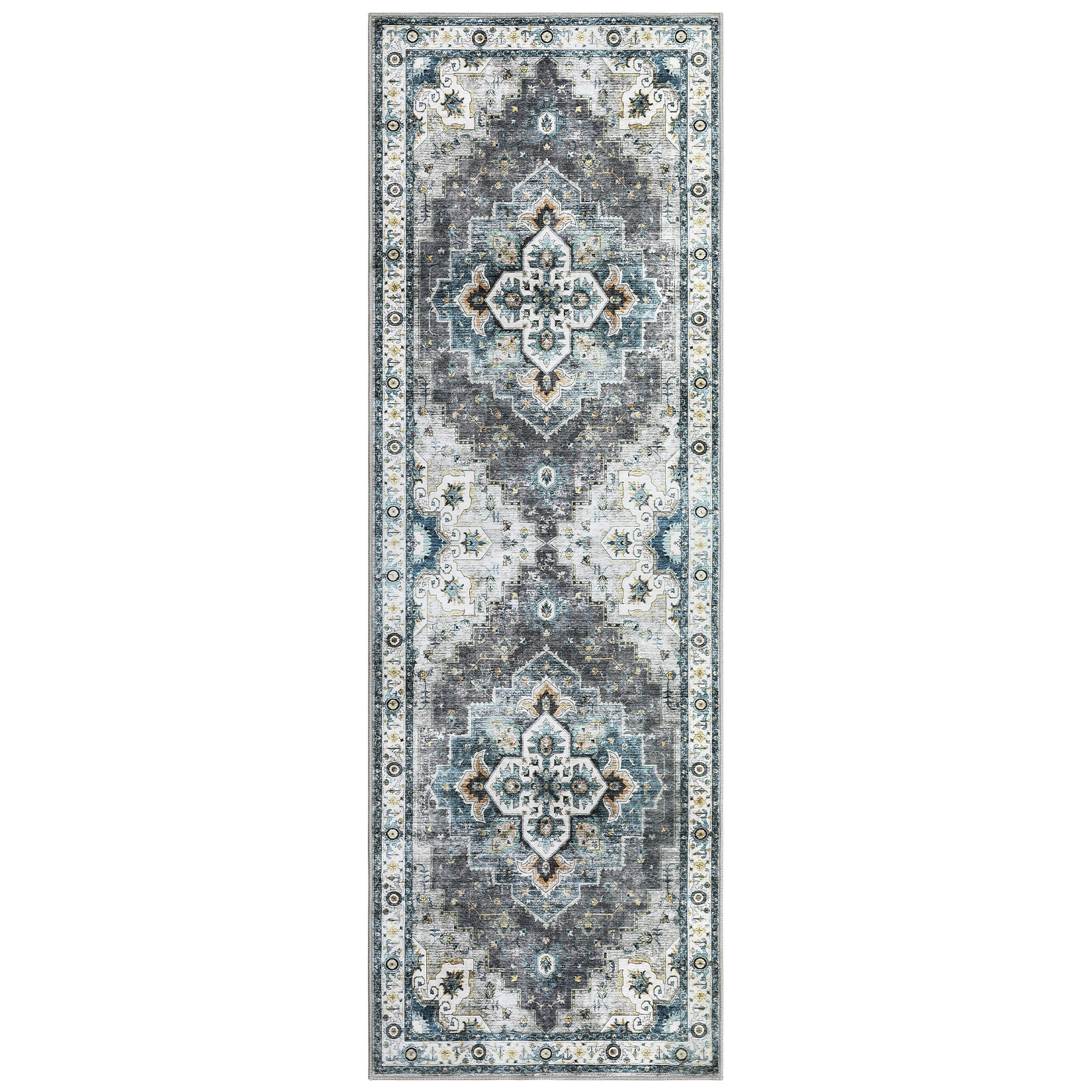 Bungalow Rose Retro Oriental Aesthetics Floral Printed Area Rug