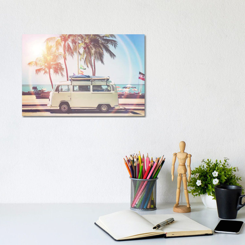 «Camper Van» par Sissi et Seb - impression d'art graphique, Pas de tapis, Toile tendue, H 8 po x l 12 po x P 0,75 po