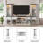 Farmhouse 3-piece Entertainment Set With Tv Stand & Bookshelf, Adjustable Shelves, Transparent Doors, And Motion-sensing Led Lights — Fits Tvs Up To 75" For Modern Living Rooms
