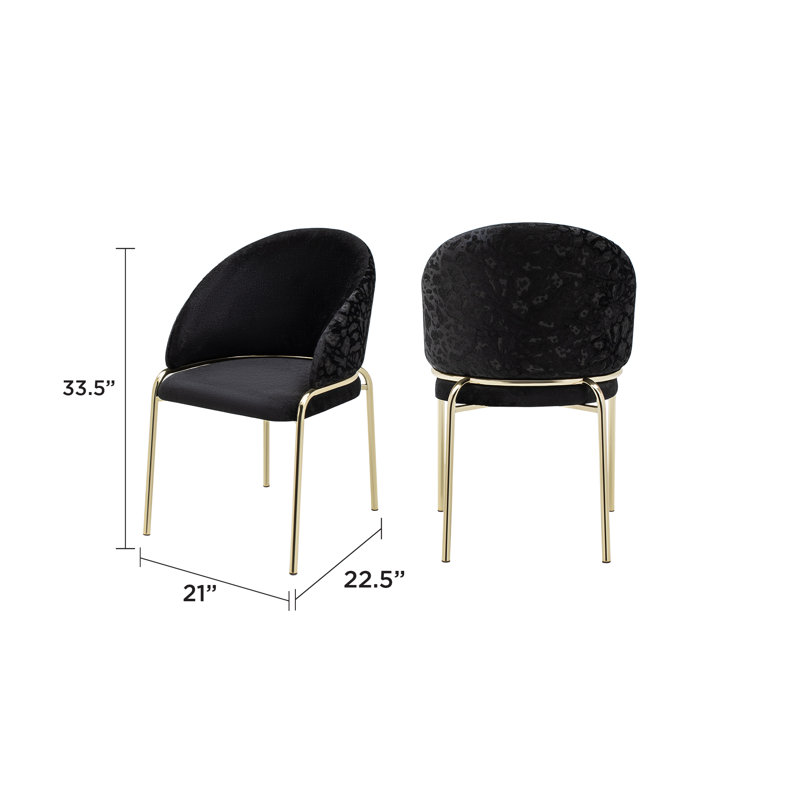Chaise d'appoint Onyx, Doré, Noir