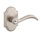 Arch Passage Door Lever with Rustic Arch Rose