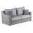 Elle Decor Vallauris 72''W 3-Person Outdoor Patio Loveseat with Cushions Furniture Collection, Premium All Weather Wicker, Gray