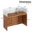 47.6" W Wood Strips Reception Desk