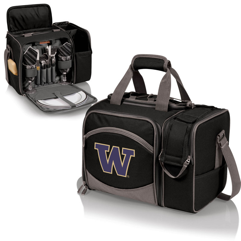 Refroidisseur à pique-nique isolé NCAA, Noir, Huskies de l'Université de Washington
