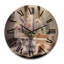 Purple Pink Herbs Romantic Impression I - Floral Oversized Wood Wall Clock-1792404579