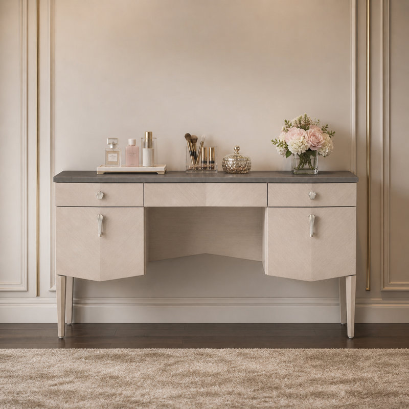 Fantosini Vanity Desk - Silver Mist