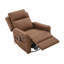 Fauteuils inclinables multifonctionnels Comfort, en cuir synthétique brun, style moderne pour le salon