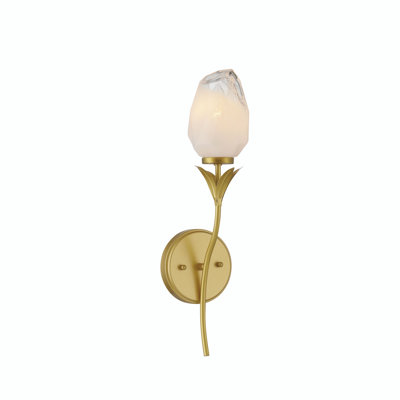Djamilya 1-Light Glass Shaded Dimmable Wall Sconce Ul Listed