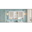 Armoire de rangement murale 55 po 2 en 1 avec tablettes réglables, charnières à fermeture en douceur, miroirs haute définition, pour meuble-lavabo, salon, rangement de chambre à coucher