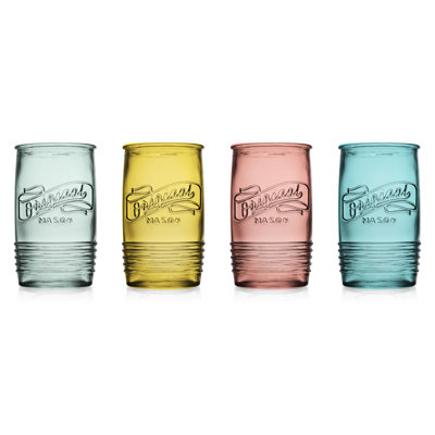 Set of 4 Original Mason 21oz Retroware Stemless Wine Glasses