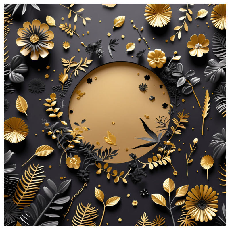 Rideaux de fenêtre à feuilles dorées, voilages et voilages occultants - 1 panneau, 50" x 80" - 1 Panel, Transparent
