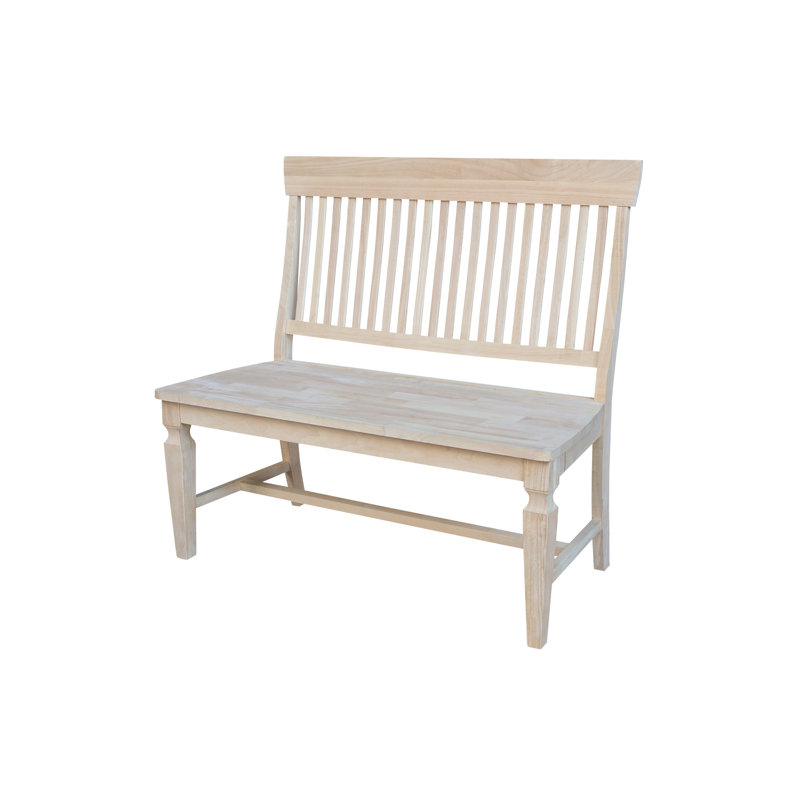 Skyla Solid Wood Bench, Unfinished