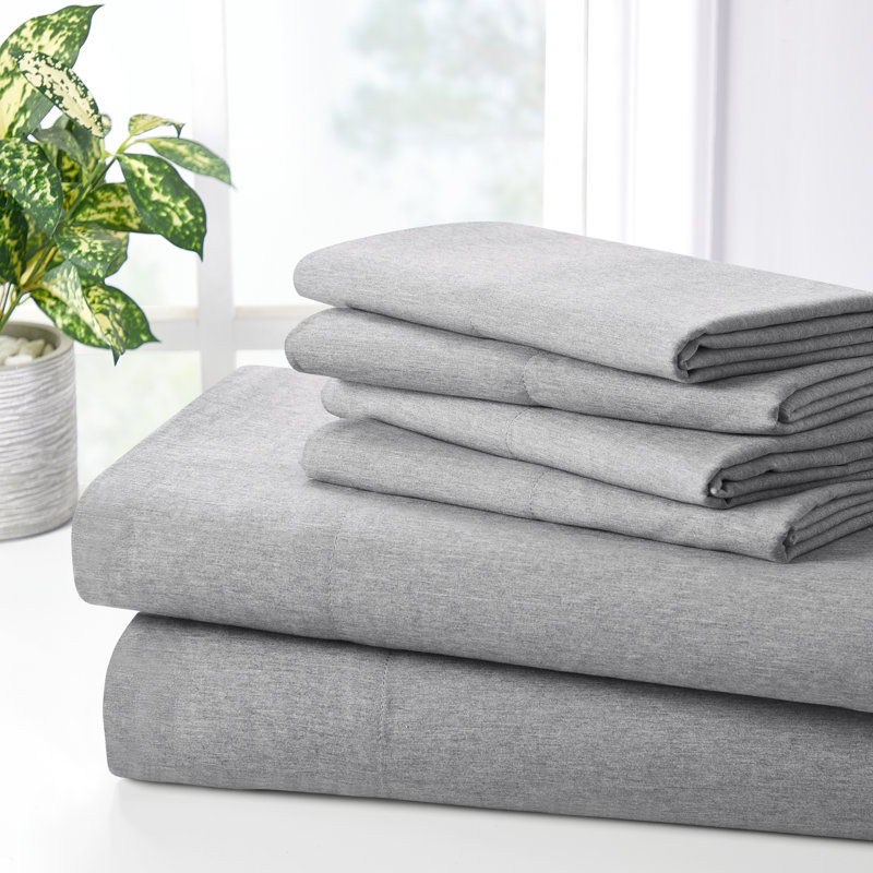 Warm Taupe Twin Bamboo Microfiber 6-Piece Sheet Set