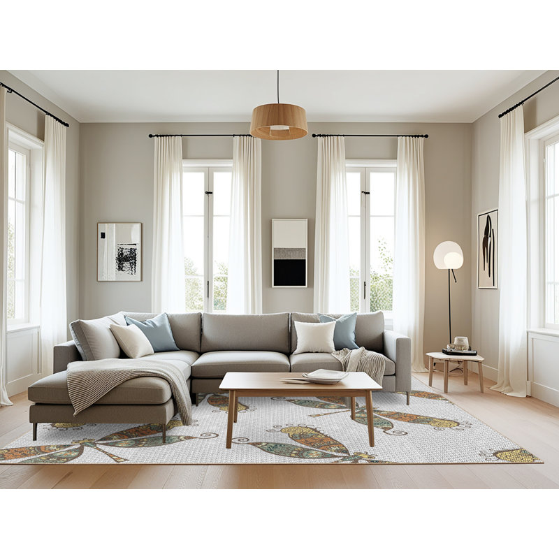 Tapis beige Karle, Rectangle 8 pi x 10 pi