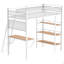 Lit mezzanine simple à 3 tablettes William