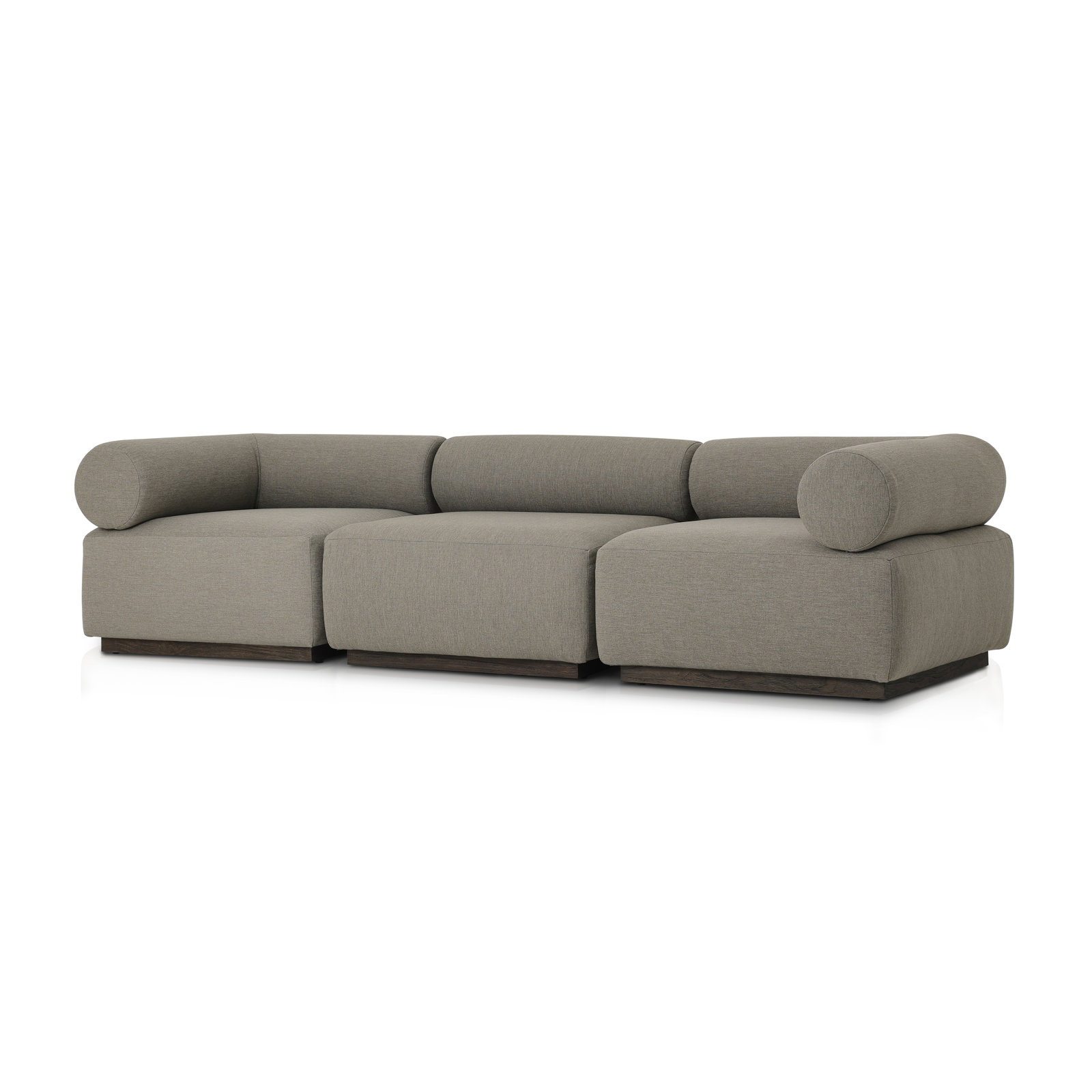 Anat Modular Upholstered Sectional, Brown Polypropylene/Olefin