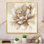 «Blooming Beige Floral Design III», reproduction d'art sur toile botanique