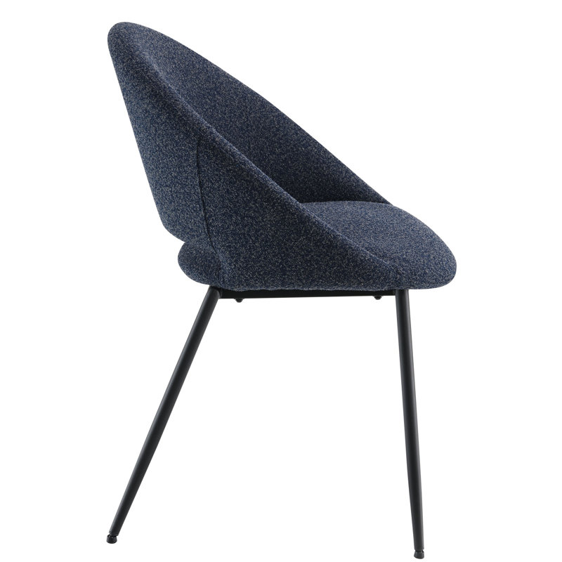 Chaises d'appoint rembourrées confortables et élégantes avec sièges et dossiers rembourrés Boucle, ensemble de deux pour votre espace de vie
