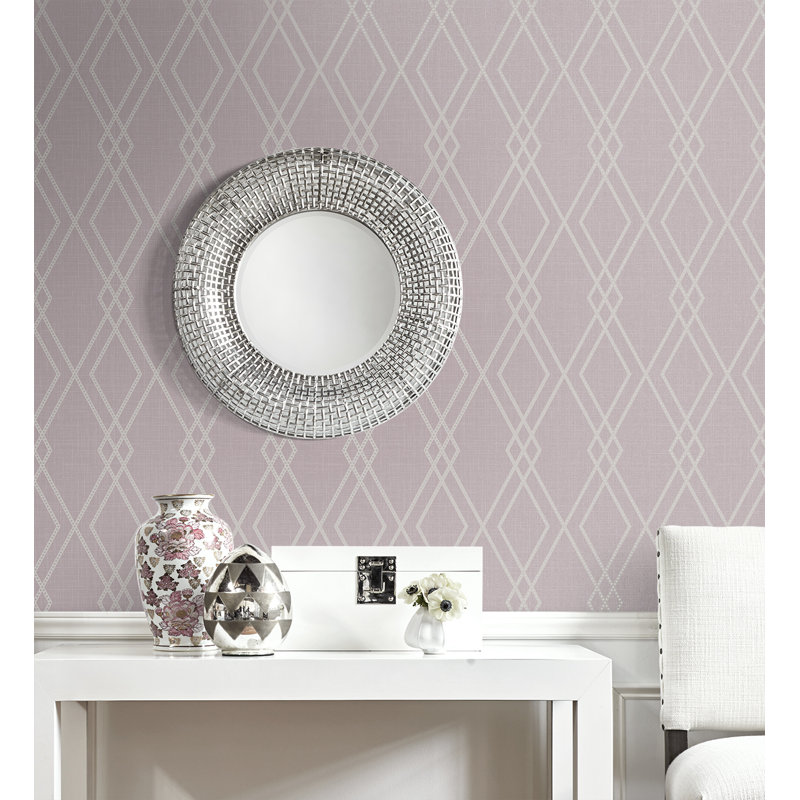 Papier peint Anetra, Brume lilas / chrome métallique