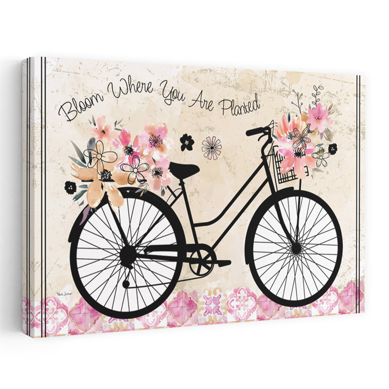 Bloom, où vous êtes, vélo floral, H 48 po x l 32 po