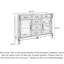 American Style Rubber Wood and Glass Accent Cabinet-1881393726