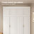 93.9" H Bedroom Armoire with Top Cabinet, Hanging Rod, and 4 Drawers